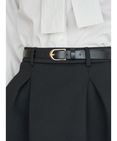Snidel Belted Structured Mini Skirt Black Women's SWFS251102,