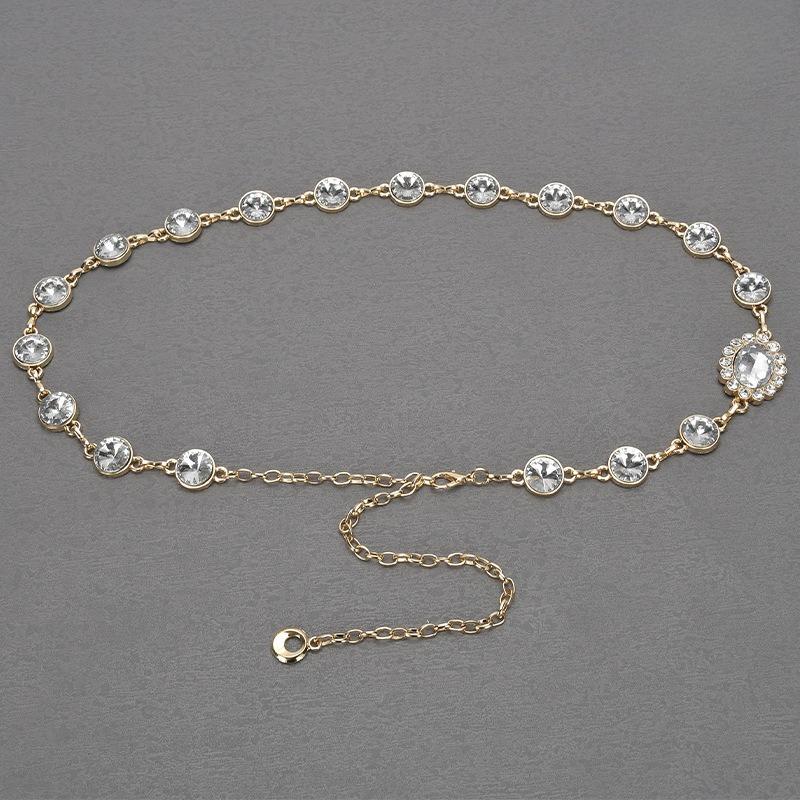 

Металлический стиль Поясная цепочка Женская Изысканная Новый стиль Украшение с платьем Пояс для танца живота Универсальный Ин Серебро Золото Трендовый