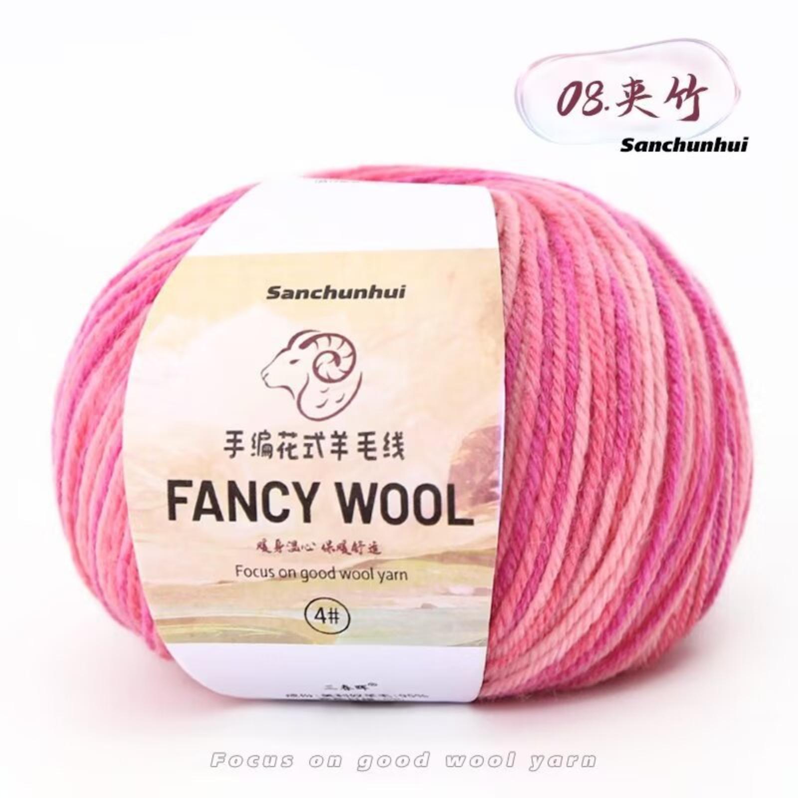 

Hand-knitted Fancy Wool Yarn Medium Fine Yarn One Size