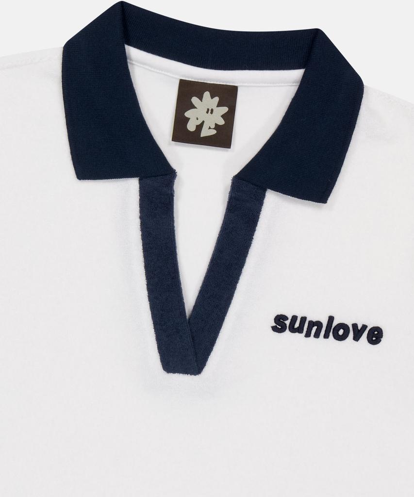 Sseonleobeutueo Terry Cloth Polo Dress White