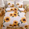3D floral Duvet Cover Size for Women Yellow Flowers Bedding Set Sunflower Pattern Decor 1 Duvet Cover 2 Pillowcases