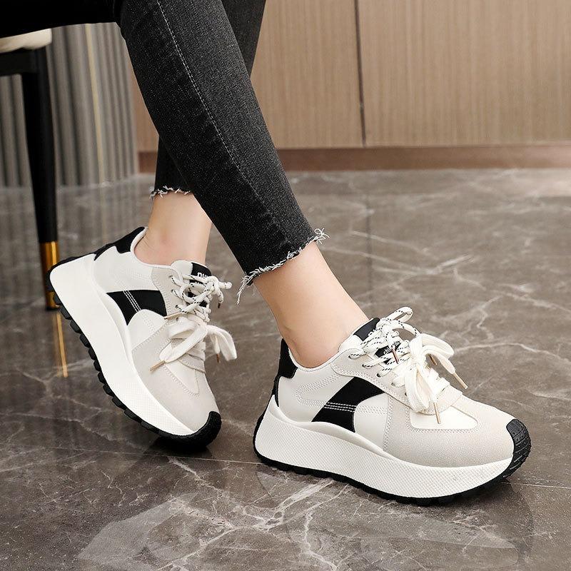 BN new summer and autumn platform women's shoes board shoes casual splicing leather sports shoes student tide
