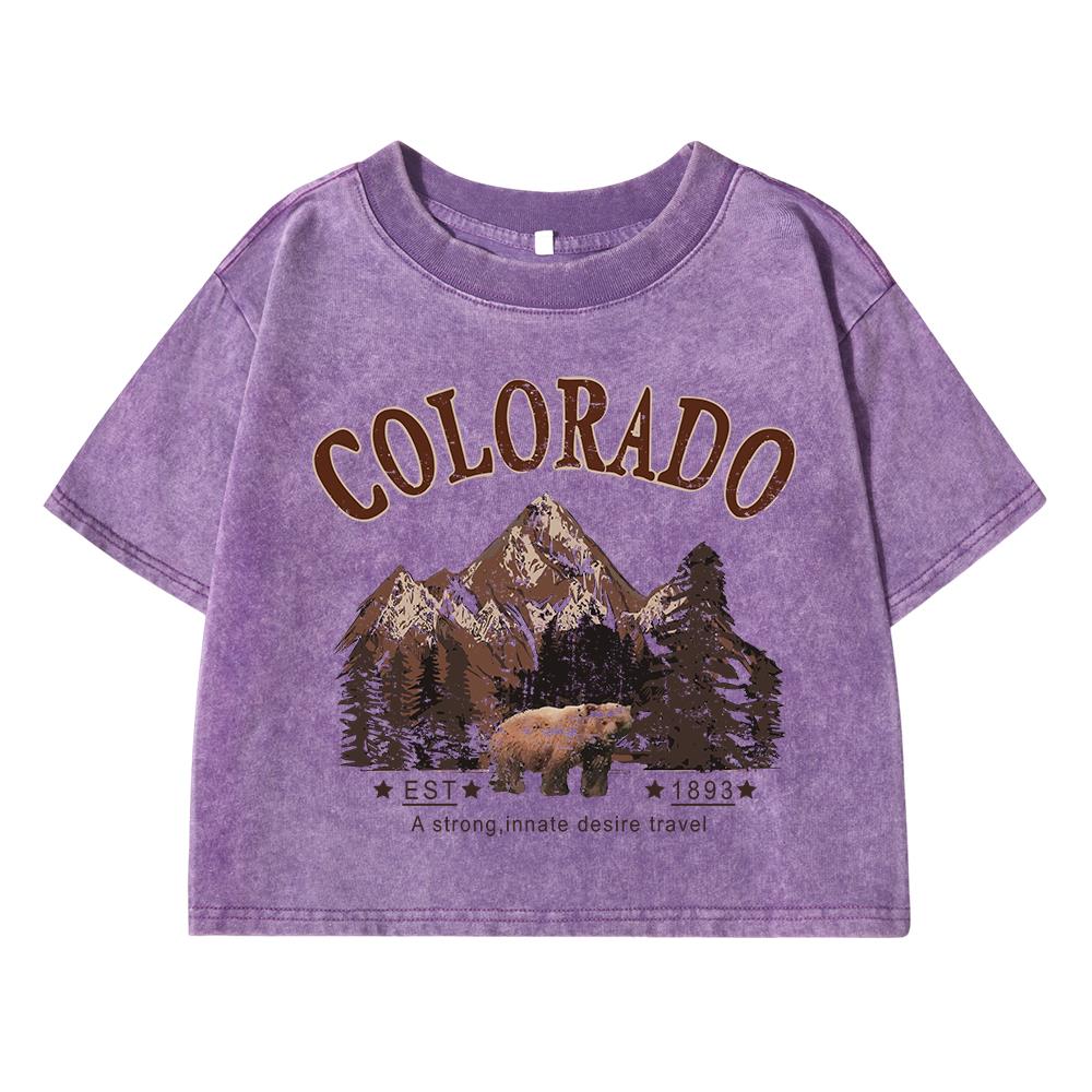 Funny Animal Printing Female Washed Short Tshirts Breathable Casual T-Shirts Soft Clothes Loose Distress Tshirts Women