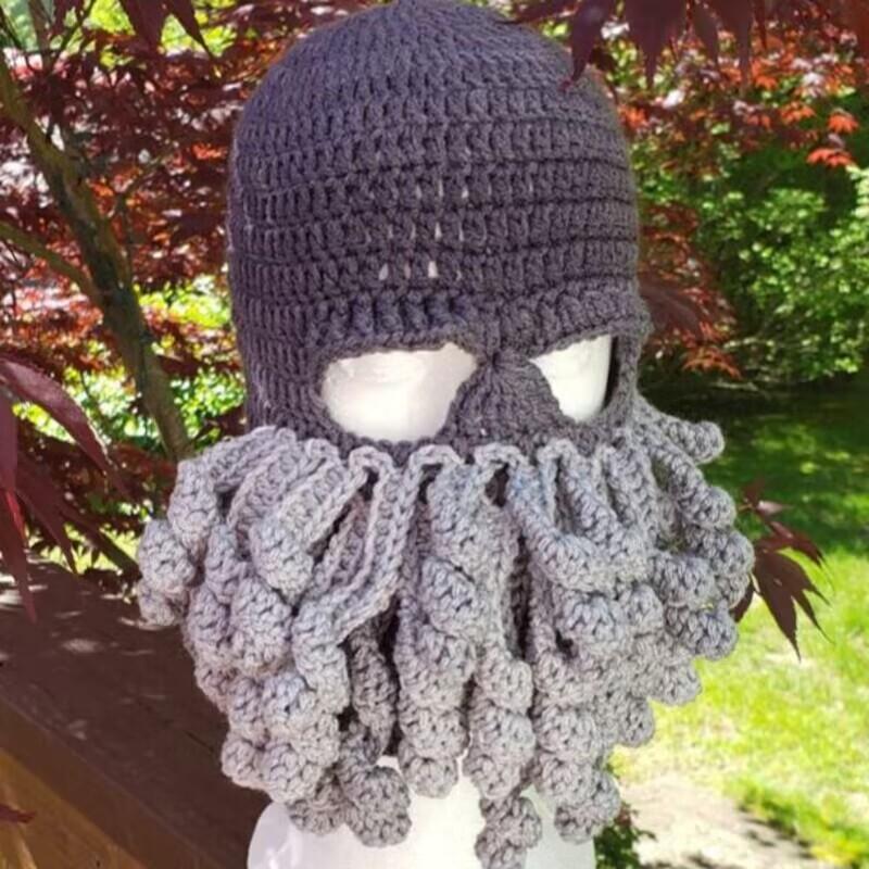 New Cat Ear Hat Hand Knitted Devil Horn Funny Women's Autumn and Winter Wool Warm Knitted Hat