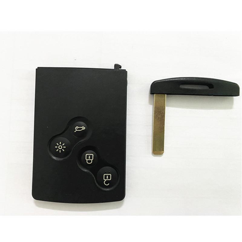 NO LOGO! 4 button remote key card keyless smart key 433mhz 4A PCF7945/PCF7953 chip for Renault Clio 4 Key captur key After 2013