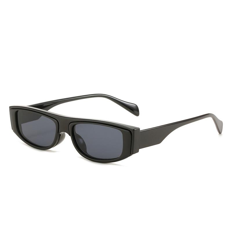 SO&EI Retro Small Square Metal Decoration Sunglasses Women Fashion Green Pink Trending Men Cat Eye Sun Glasses Shades UV400
