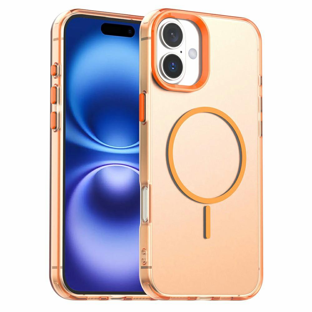 For iPhone 16 Plus Case Candy Color PC + TPU + PET Phone Cover Compatible with MagSafe