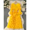 Design Three-Dimensional Ruffles Niche Style Exquisite Dress