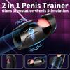 Tongue Licking & Tapping Vibrator for Men Penis Trainer 2 In 1 Male Masturbator Toy Glans Stimulator Adult Supplies Sex Toys