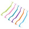 12Pcs Double Sided Cat Toothbrush Efficient Curved Handle Elastic Bristles Cat Teeth Cleaning Brush for Kitten Small Pet