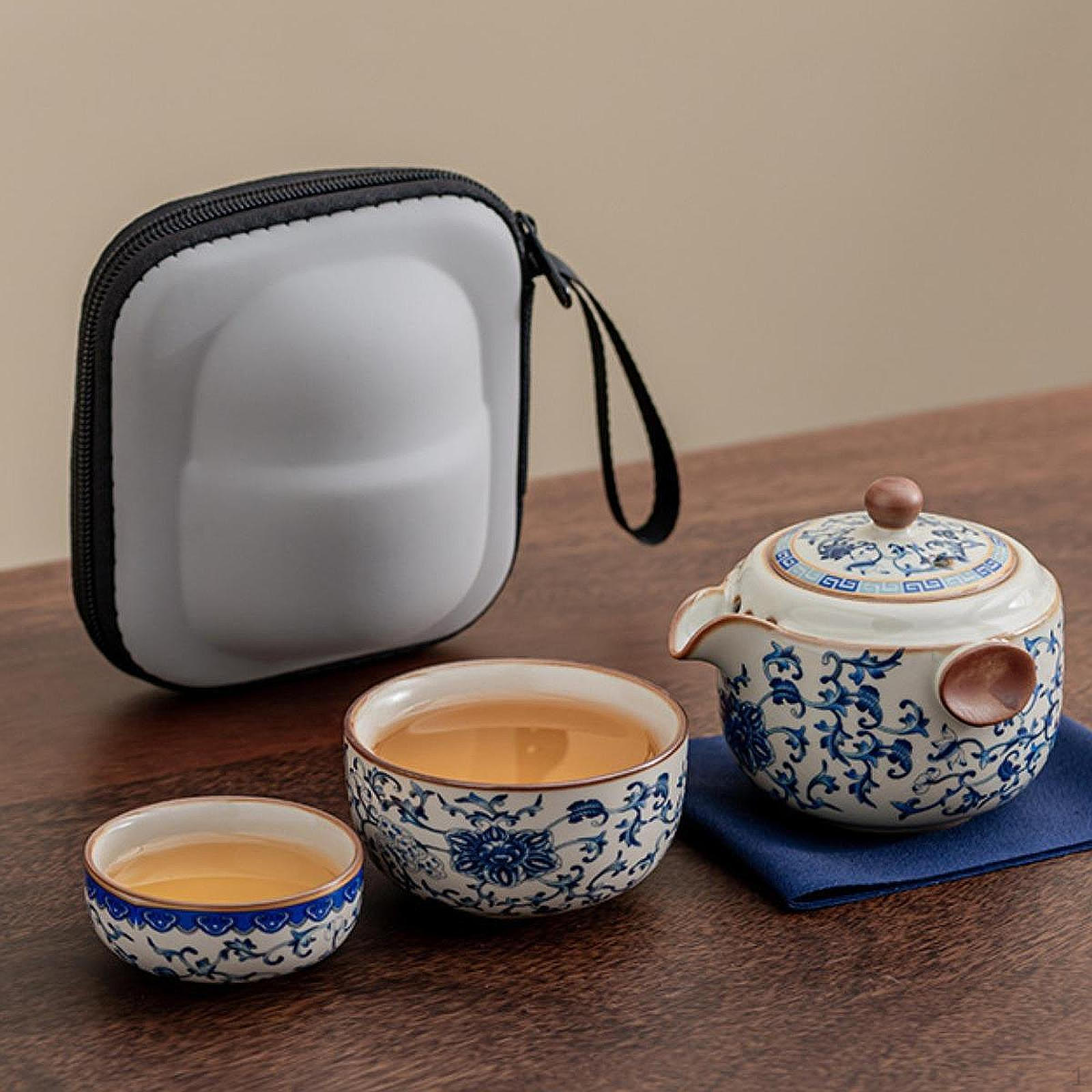 

Китайский набор для заваривания чая, керамический чайник для уличной кухни 2 Cups