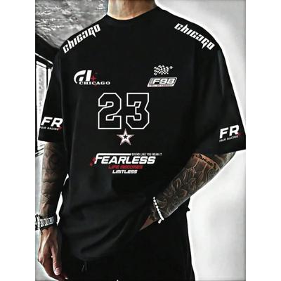 T-shirt Grafica Casual con Stampa di Lettere Manica Corta Sportiva da Donna Unisex Casual per Uso Quotidiano Estiva T-shirt da Corsa da Uomo