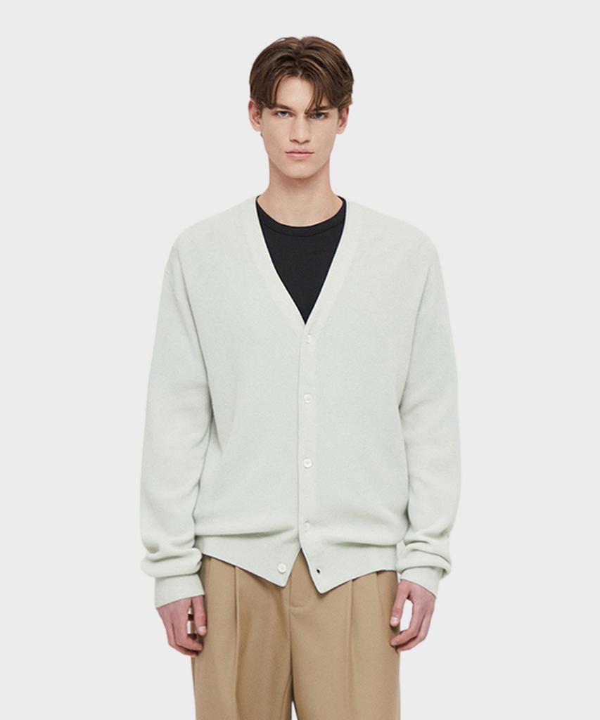 Taildern Wool Cashmere V-Neck Cardigan Mint