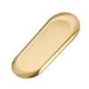 Stainless Steel Oval Tray Prevent Slip Flat Bottom Thickened Decorative Gold Storage Tray for