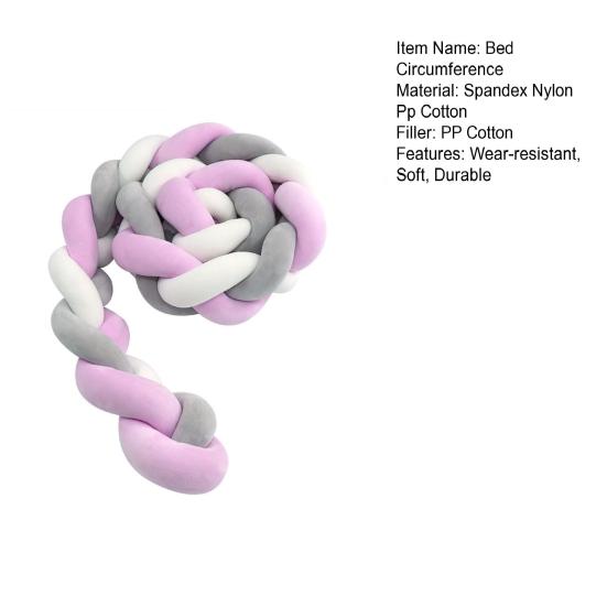 Knoten Ball Kissen Geflochtene Krippe Stoßfänger Europäischen Stricken Baby Bett Schiene Abdeckung