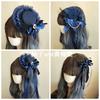Dark Vintage Gothic Hairpin Star Galaxy Forbidden Land Rose Blue Lolita Small Hat Flower Hair Accessories