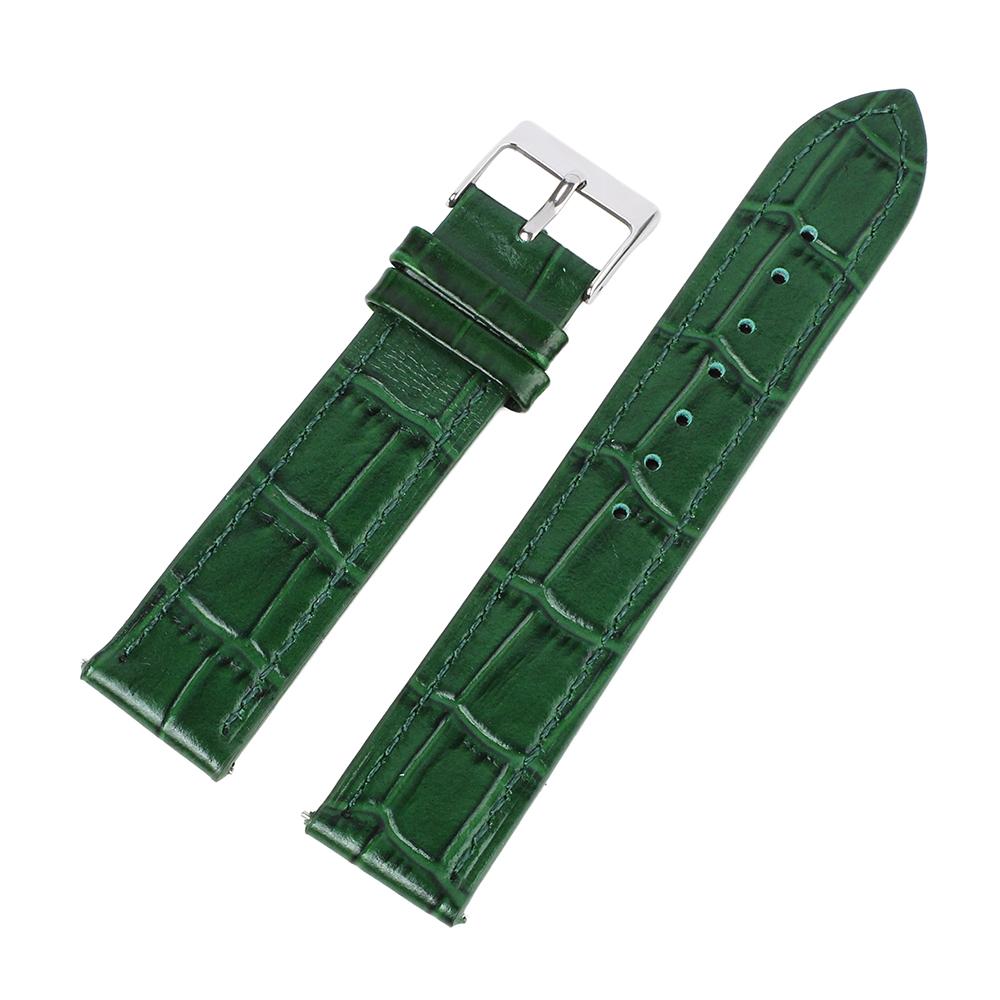Universal Replacement Leather Watch Strap Black Brown Wristwatch for Men Women 17mm 18mm 19mm 20mm 21mm Bamboo Pattern Watchband