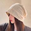 Autumn Baggy Beanies for Women Korean Holes Ear Protection Sloughy Hats Solid Color Lady Girl Pullover Caps