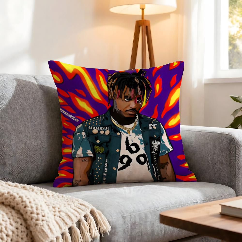 Rapper Juice Wrld Cushion Cover 1Pcs Decorative Covers Soft Cushion Case For Sofa Couch Decor 40X40 45X45 Pillowcases