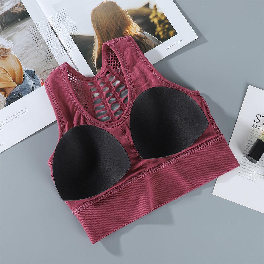 Sutien activ respirabil pentru femei Sutien sport din plasă sexy Top sport Push Up Sală de gimnastică Lenjerie de corp pentru femei Sutien de yoga pentru alergare fără sudură
