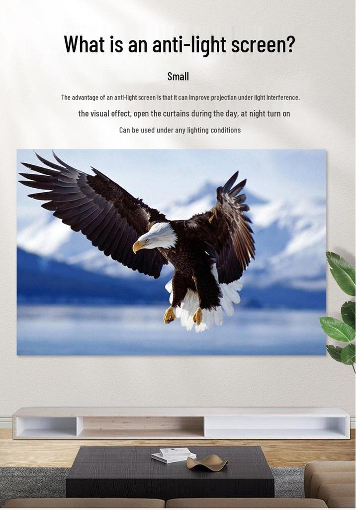 Portable 4K HD Projector Screen, 100-120 Inch Foldable Display for Home Movies
