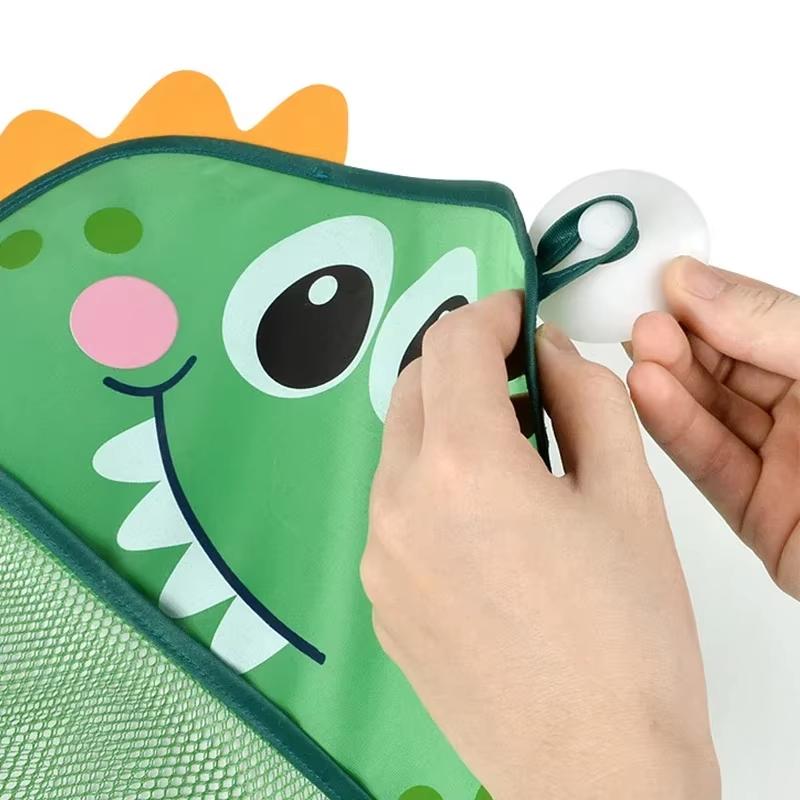 Mesh Bath Toy Storage Organizer with 2 Suction Cups Hanging Mesh Bathtub Toy Holder Bath Toy Storage Bag for Kids and Baby