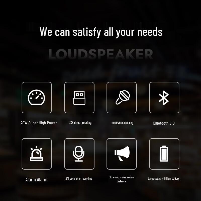 Aigo A58 Portable Bluetooth Megaphone with Recording