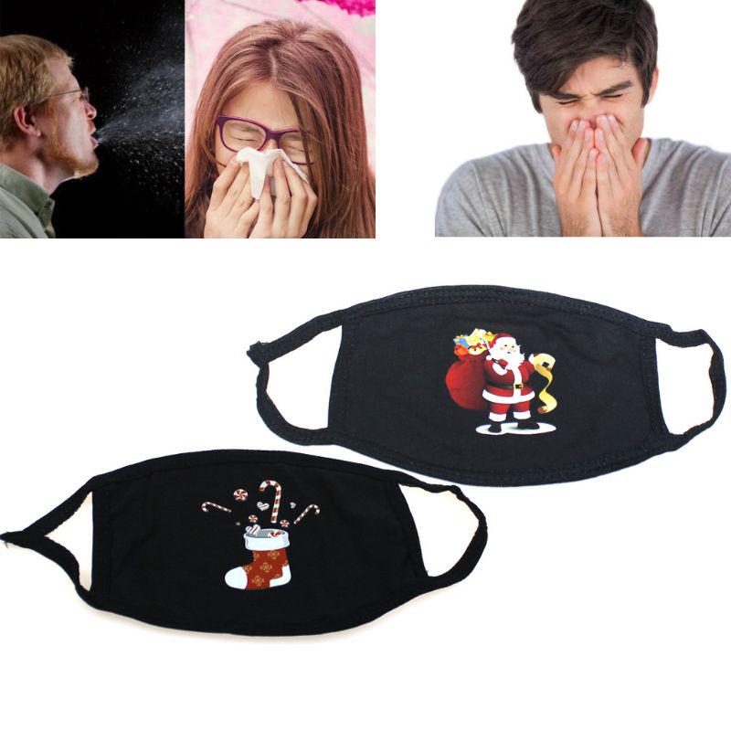 Christmas Cartoon Mouth Mask Cute Santa Claus Dustproof Warm Face Cover