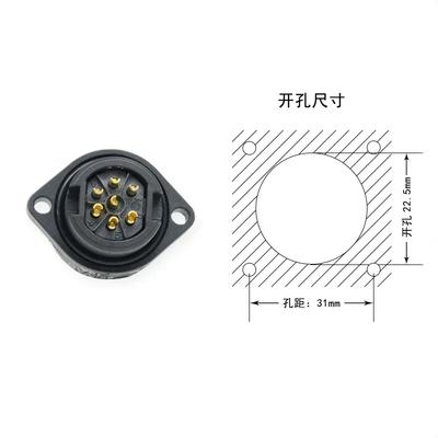 WEIPU WA22 TE+Z Male Plug Flange Female Socket 4Pin 7Pin Solder/Screw Connect Waterproof Industrial Power Aviation Connector