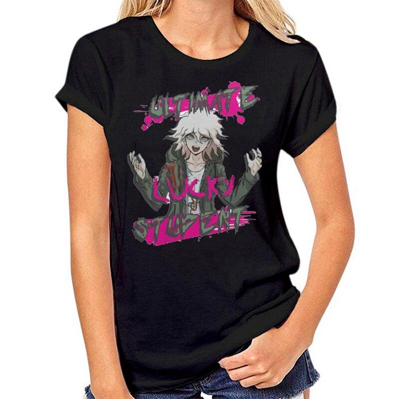 

Футболка для мужчин Стильный Lucky Нагито Комаэда Danganronpa Футболка Crewneck Удобный хлопок Аниме Футболка Y