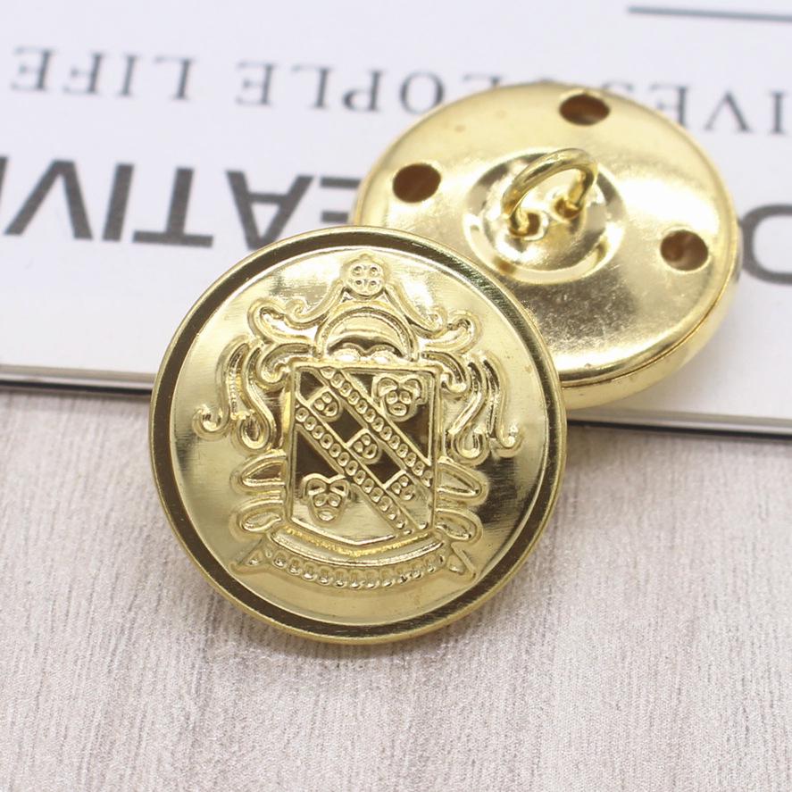 

Gold Bronze Metal Copper Coat, Sweater, Windbreaker, Jacket, and Suit Buttons 15mm