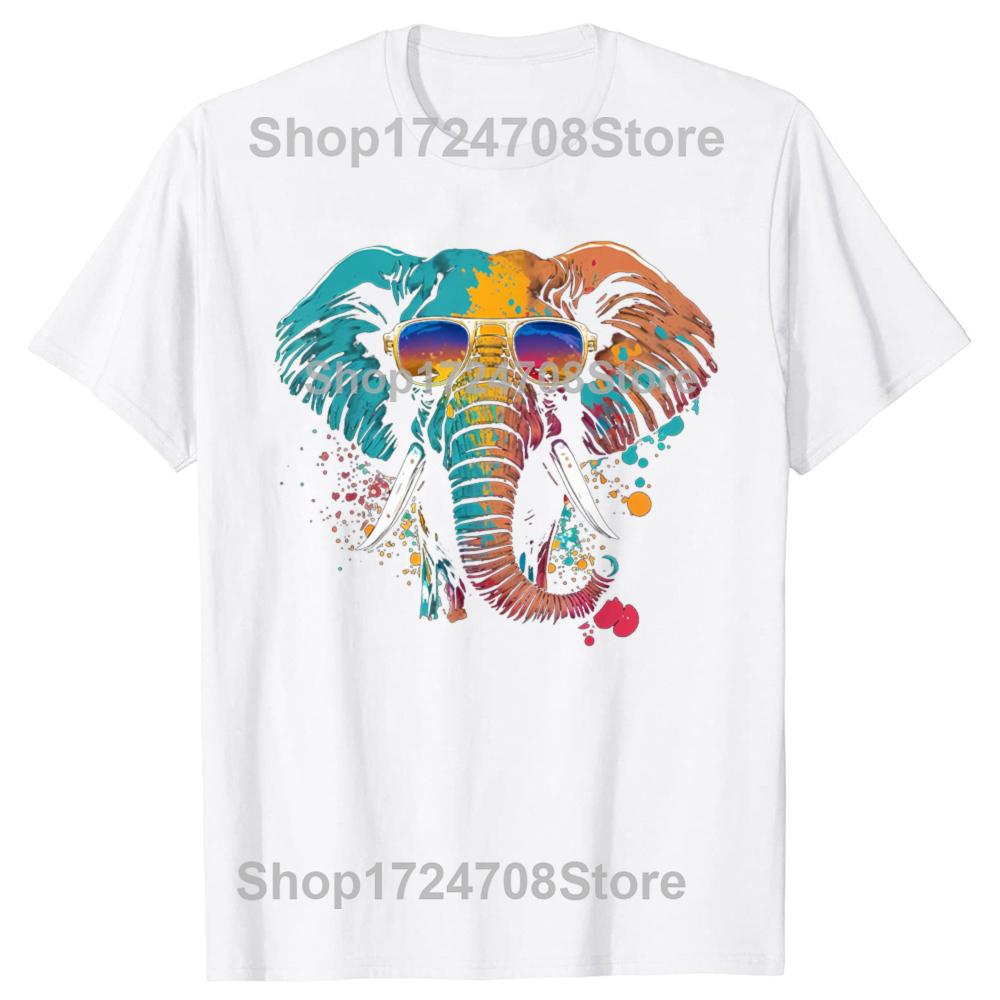 Funny Vintage Cute Elephant Lover Animal Wild Graphic Tshirt Men Women Fashion Oversized Tshirts Mens 100 Cotton T Shirt