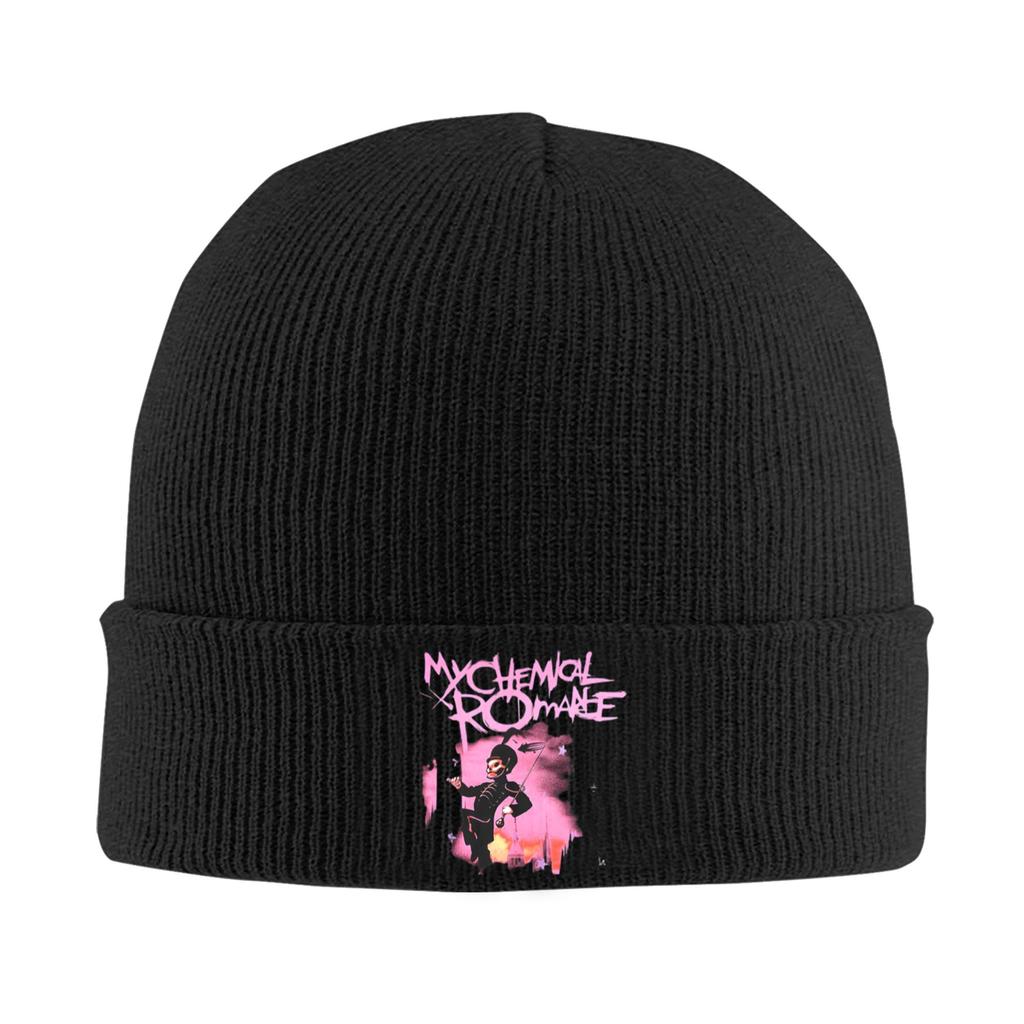 My Chemical Romance BLACK PARADE IS DEAD Knit Hat Beanie Autumn Winter Hat Warm Acrylic  Hip Hop  Caps for Unisex Unisex Gifts,