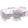 VidaXL Garden Lounge Set 8 Pcs with Grey Cushions Wicker 3327126
