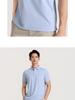 Langdeng Men's Business and Leisure 100% Silk Cotton Comfortable and Breathable Collar Polo Shirt