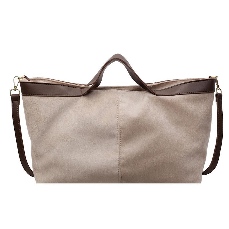Large Capacity Tote Shoulder Bag Retro Faux Suede Women Handbags Soft Shopper Purses Designer Bags for Women Crossbody Bag