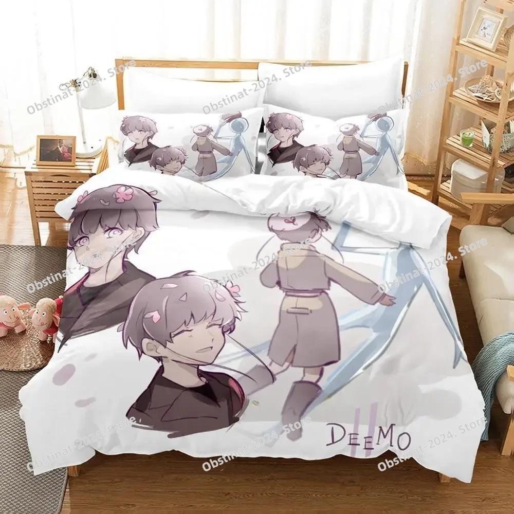 Game DEEMO II Bedding Set Printed Duvet Cover Sheet Pillowcase Bed Soft Quilt Cover Full Queen King Size 3D Anime Bed Sheet Set