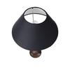 50 cm Tischlampe für Schlafzimmer Wohnzimmer Nachttisch Leselampe, E27 Fassung Leuchtmittel enthalten Twister Classic Schwarz Holz Rustikal