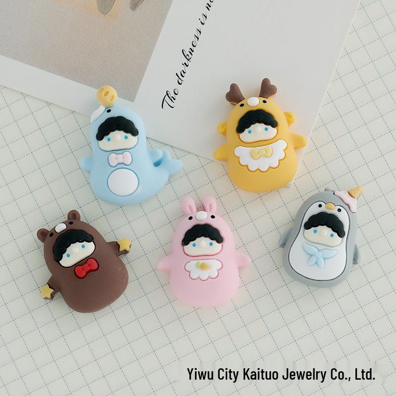 Popular Cute Cartoon Elf Series DIY Resin Accessories: Phone Case, Pendant, Hair Clip, Crocs
