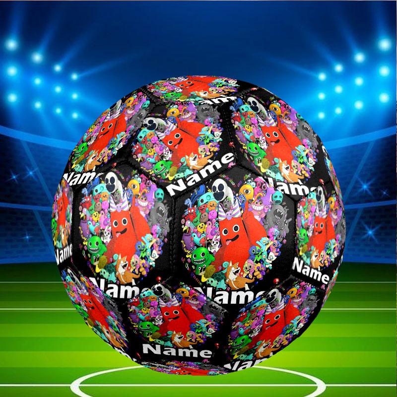 Custom Name Personalized Game Rainbow Friends Print Size 5 Soccer Ball Training & Match Football, for Team, Kicking, Gift for Football Enthusiasts