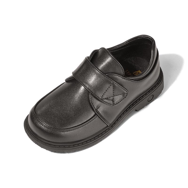Black Leather British Style Boys  Soft Sole School Shoes 41 / 26.3cm
