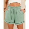 American Shiying Solid Texture Versatile High Waist Shorts Women 2025 Summer New Thin Breathable Casual Pants