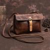 Johnature Vintage Genuine Leather Women's Small Bag Leisure Natural Soft Cowhide Solid Color Shoulder & Crossbody Bags