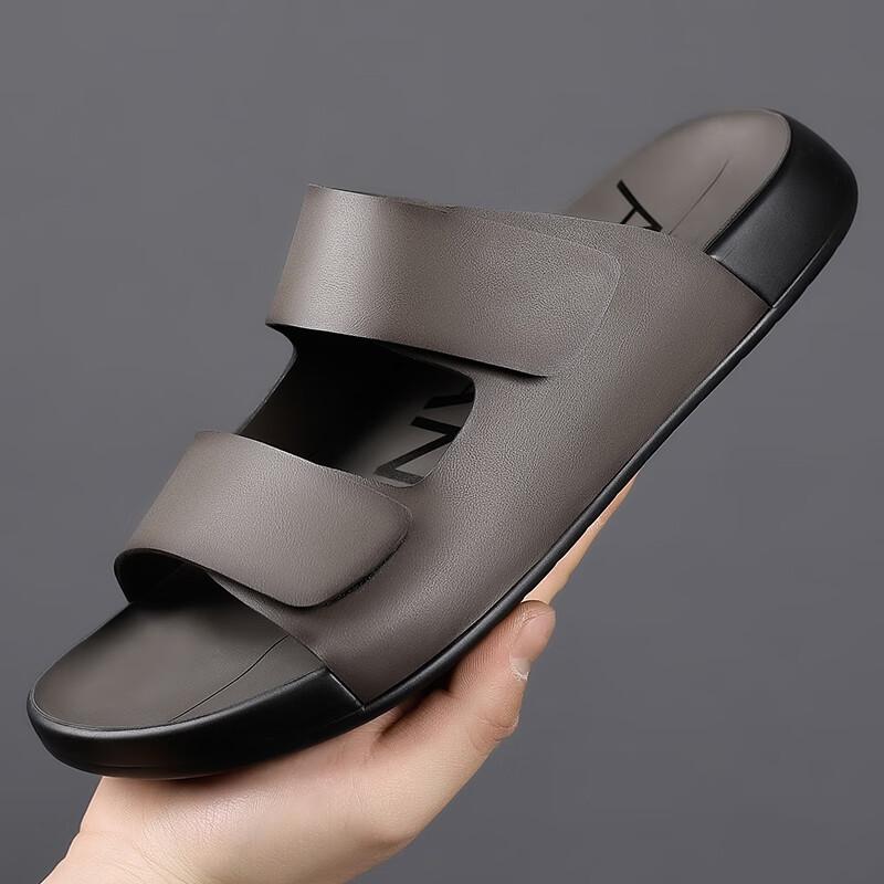 Aokang New Men's Summer Casual Slide Sandals Soft Sole Beach Shoes