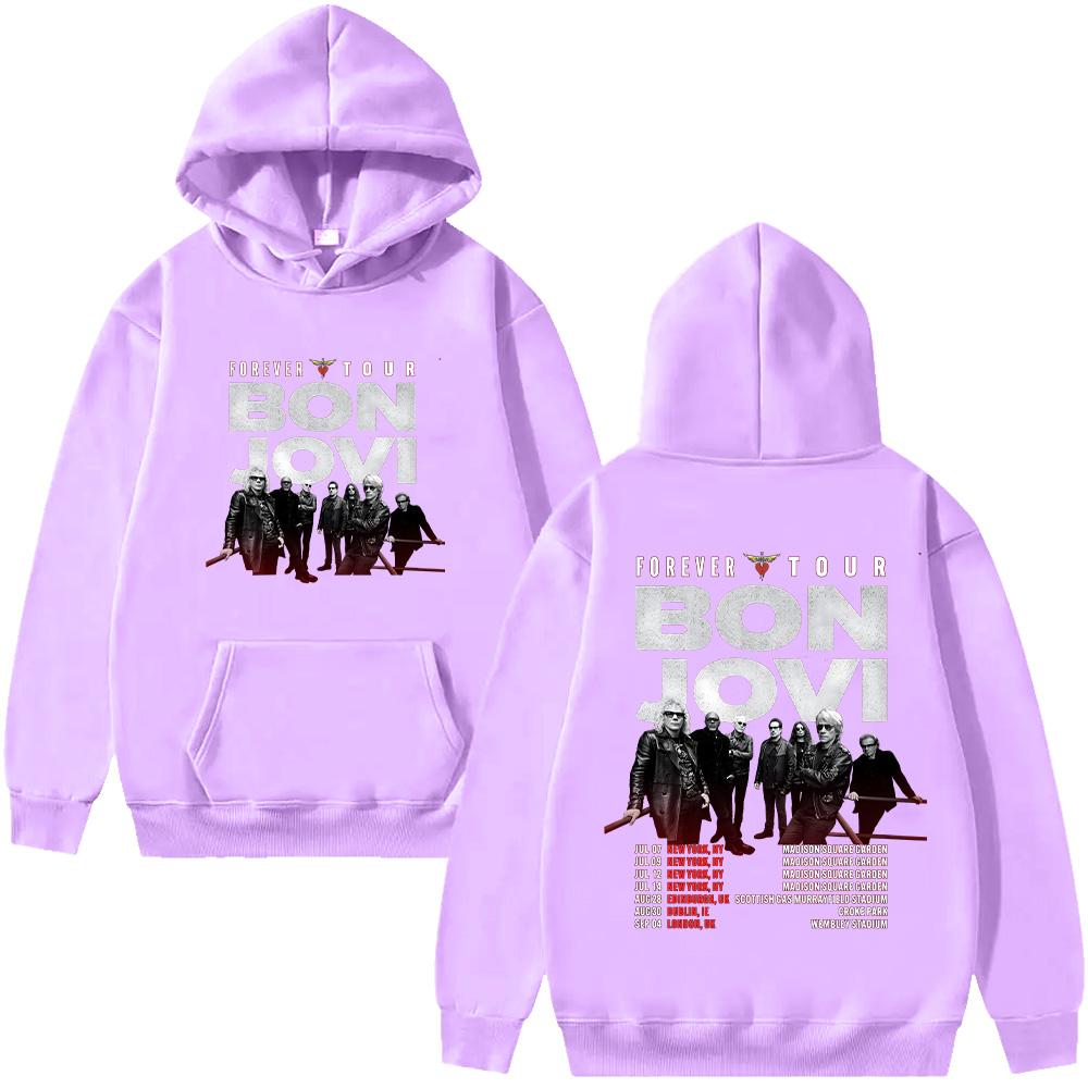 Bon Jovi Band Hoodies Bon Jovi Forever Tour Grafik Kleidung Unisex High Street Langarm Pullover Streetwear Hoodie