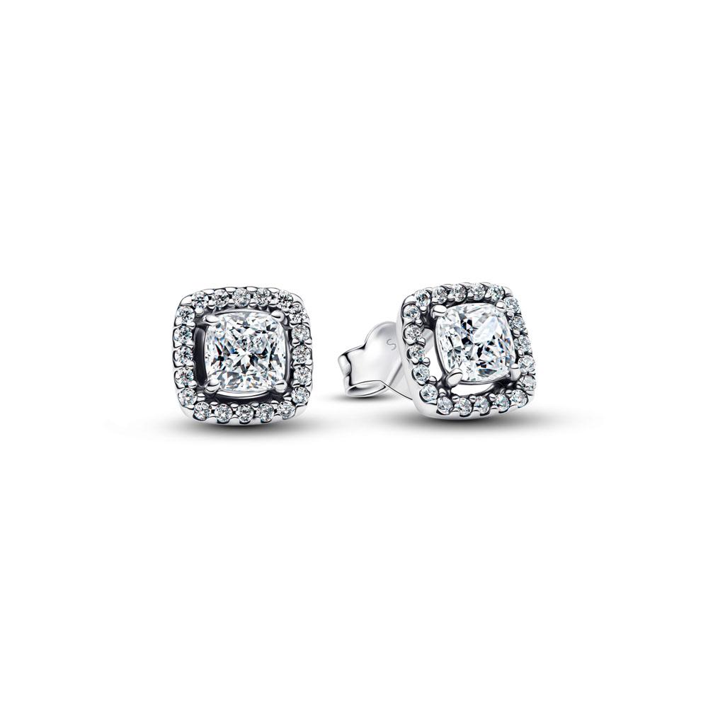 Fashionable 925 Silver Heart-shaped Flower Square Butterfly Earrings Suitable for Women's Fashion Jewelry Gifts