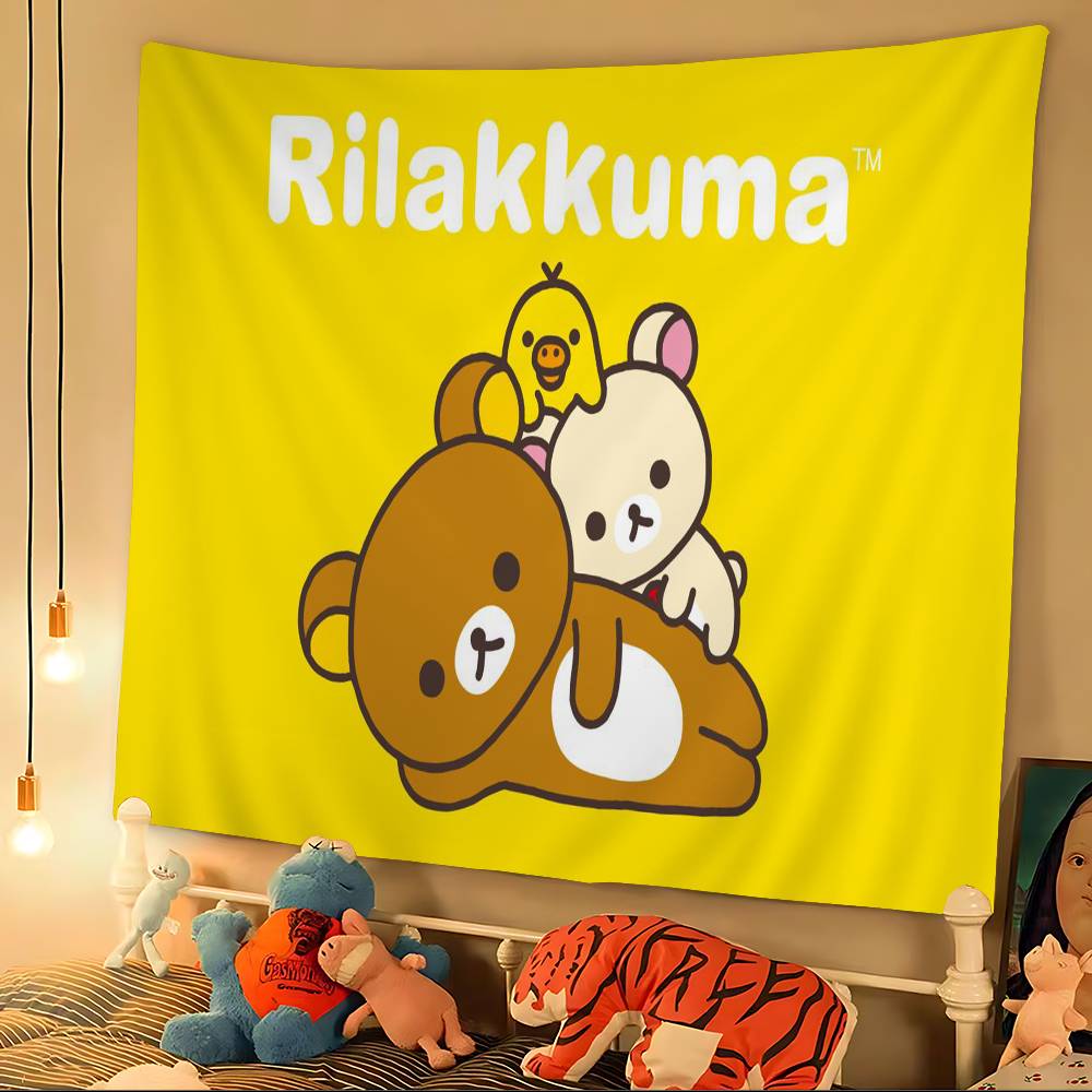 Popular Cute R-Rilakkuma Character Cartoon Tapestry Art Science Fiction Room Home Decor Art Home Decor