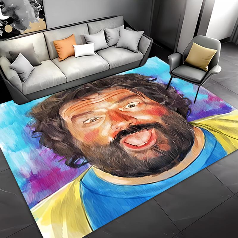 1 szt. Mata wejściowa Terence Hill i Bud Spencer, Antypoślizgowa mata dywanikowa, Dekoracja pokoju, Dekoracja zewnętrzna, Dywanik kuchenny, Wycieraczka - Można prać w pralce, Łatwy do czyszczenia