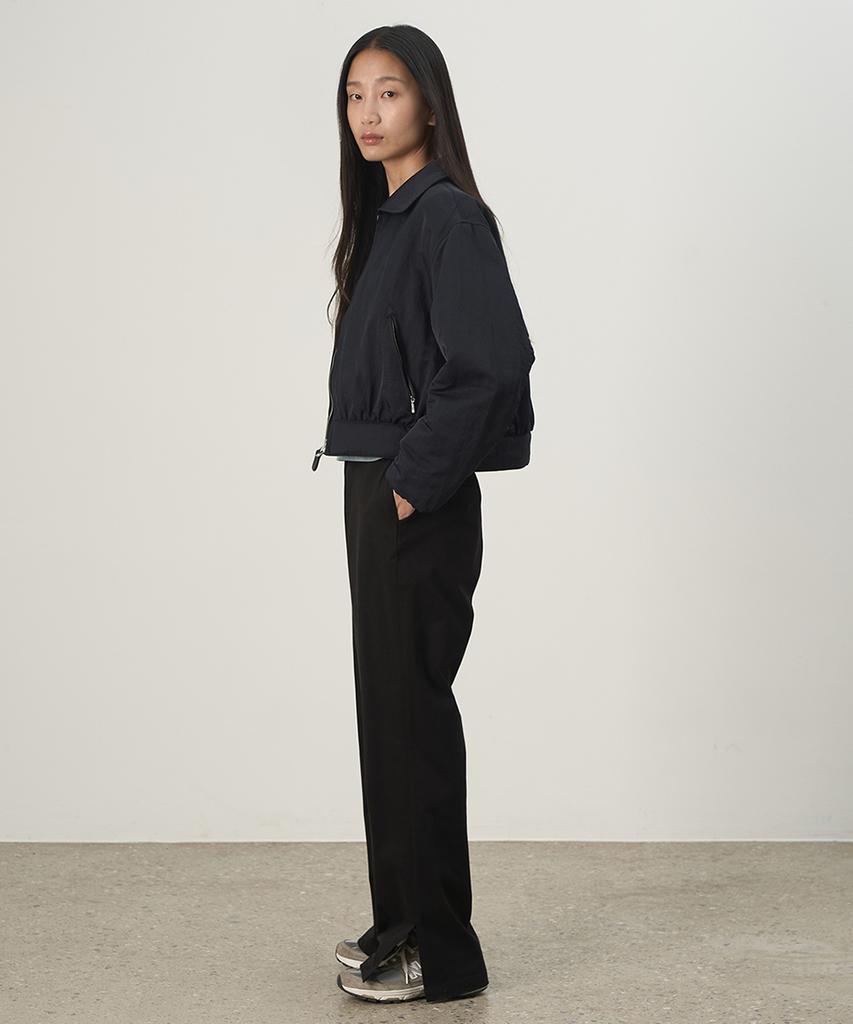 Leopeusaideuhwaiteulabel Bootscut Slit Pants Black