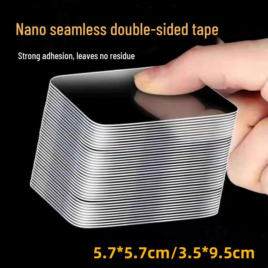 High-Viscosity Transparent Nano Double-Sided Traceless Adhesive Tape Square - E18 40 mic 5*5 1 pc